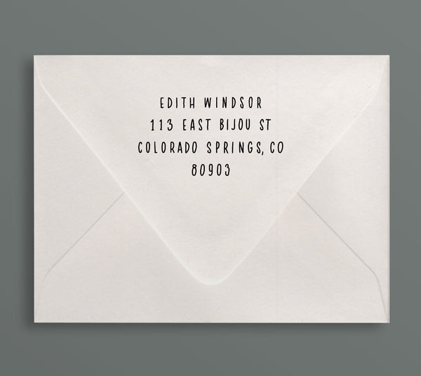 Monograph Return Address Rubber Stamp