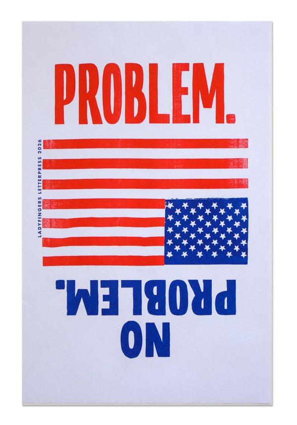 Problem/No Problem US Flag Protest Posters (Set of 15)