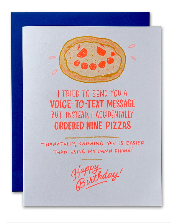 Voice-To-Text Risograph Birthday Card