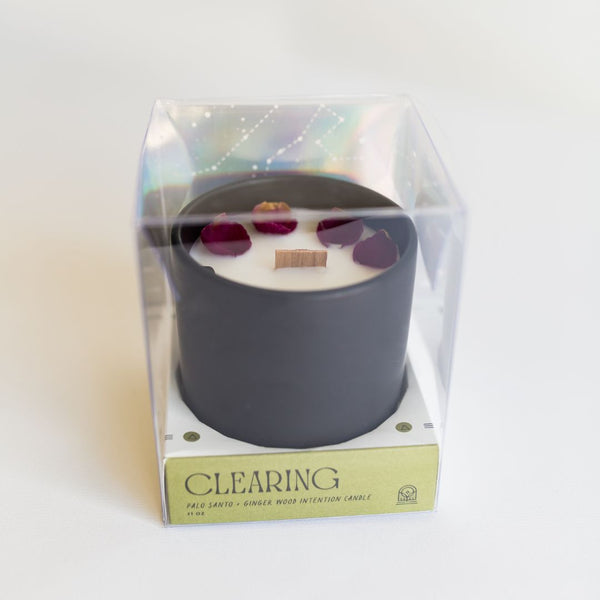 Clearing Candle with Black Tourmaline/Onyx by Cultivating Luminescence (Large)