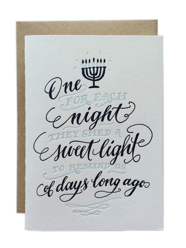 One For Each Night, They Shed a Sweet Light...